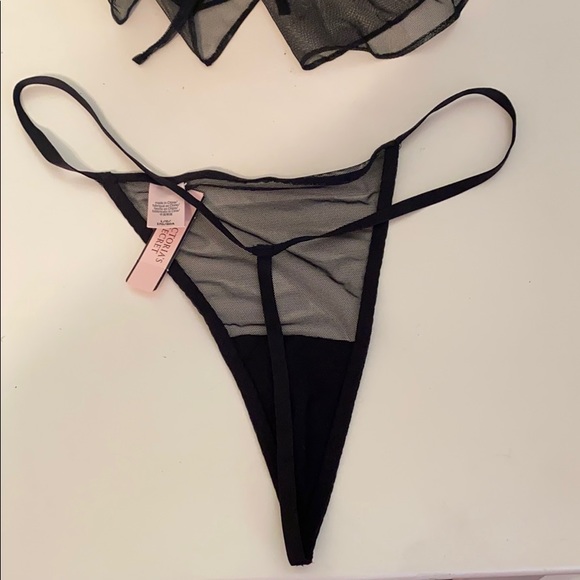 Lingerie black teddy with thong - Picture 4 of 6